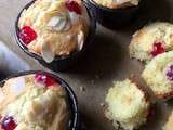 Muffins amandes & cerises confites