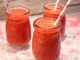 Jus de fraises et oranges