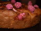 Brioche aux pralines roses pour octobre rose