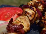 Brochettes poulet - nectarines