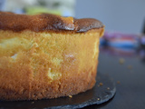 Gâteau au fromage blanc et pêches