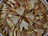 Tarte aux pommes amandine, pâte sucrée sans beurre à la mousse d'amande crue