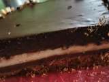 Gâteau trois chocolats sur lit de spéculos