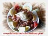 Coupelle de salade de crevette grise