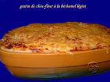 Gratin de chou fleur à la béchamel légère