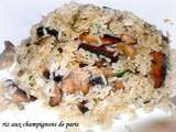 Riz aux champignons de paris