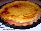 Tarte au flan à la pâte levée