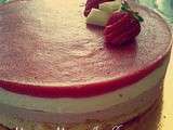 Entremet fraise chocolat blanc