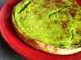 Quiche au jus vert de poireau