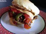 Sandwich au boeuf aux épices mexicaines et légumes