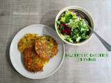 Galettes de panais & carottes aux herbes fraîches