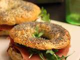 Bagles, creamcheese, serrano et légumes