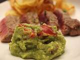 Boeuf grillé, sauce avocat - Chips gaufrette