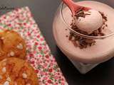 Crème mascarpone fraise basilic et chouquette de riz