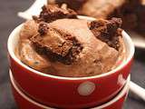 Glace au chocolat et brownies