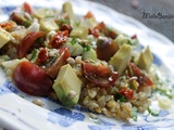 Salade de freekeh, tomate et avocat