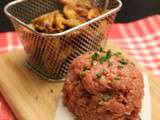 Tartare de boeuf et potatoes