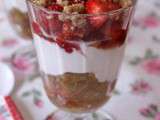 Verrine fraise rhubarbe