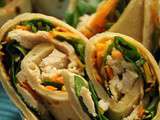 Wrap au poulet , carottes et mimolette