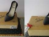 Gâteau  Louboutin  en Pâte à sucre