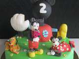 Gâteau  Mickey & Compagnie  en Pâte à Sucre