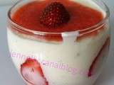 Verrine fromage blanc vanillé/fraise