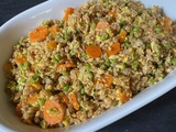 Épeautre sauté avec petit pois et carottes au Thermomix