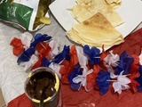 Crêpe au lait d amande : chocolat, perle en sucre, miel pour goûter foot