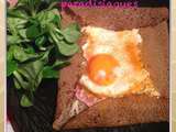 Crêpes bretonnes jambon, fromage oeuf au curcuma