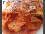 Lasagne au jambon, oeufs durs, saint nectaire et poivrons verts