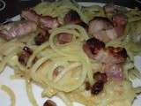 Omelette aux spaghettis et lardons