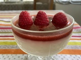 Panna cotta vanille bourbon coulis fraises et framboises