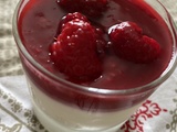 Panna cotta vanille et coulis framboise