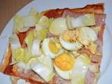 Pizza oeufs durs et endives