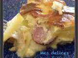 Quiche parmentiere au brezain et saucisses fumées