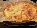 Tarte à la quenelle lardons au morbier et à l abondance