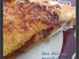 Tarte moutarde aux oignons et lardons