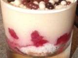 Tiramisu aux framboises et noix de coco