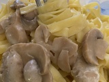 Tournedos de dinde et ses tagliatelles crème champignons