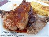 Côtelettes d'agneau, sauce douce aux agrumes (Cuisson Plancha Vitagrill vitrocéramique)