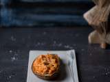 Patates douces farcies : fromage frais & chorizo