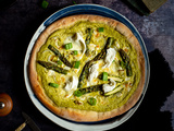 Pizza verte aux asperges