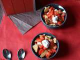 Verrines aux fraises minute