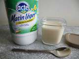 Yaourts diététiques maison pauvres en lactose avec Matin Léger de Lactel (sans sucre et sans lait en poudre)