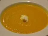 Velouté de carottes au curry et mascarpone