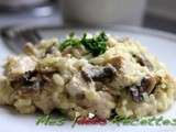 Risotto poulet champignons