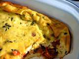 Clafoutis aux Tomates Cerises Confites et au Basilic