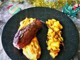 Magret de Canard à l’Ananas, Purée de Patates Douces