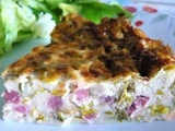 Quiche Sans Pâte aux Poireaux et au Jambon