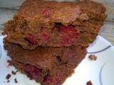 Brownie au chocolat et aux framboises